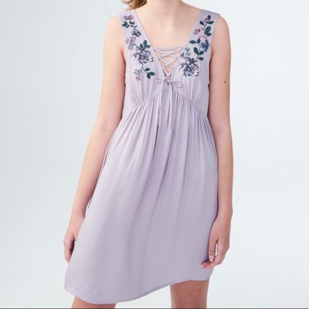 Aeropostale Lilac Embroidered Tunic